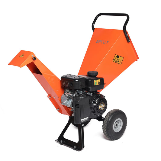 EFCUT Wood Chipper Shredder Mulcher 7HP Gas Powered Heavy Duty Compact Design 3" Inch Max Capacity (R0)