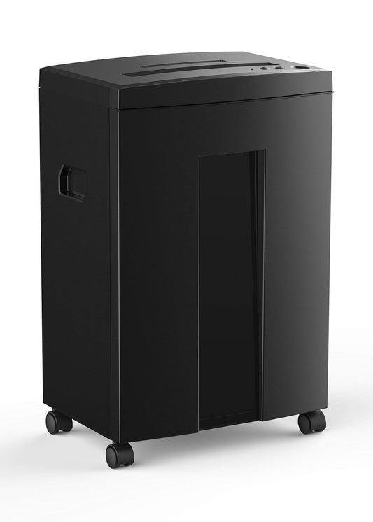 WOLVERINE 10-Sheet Super Micro Cut High Security Level P-5 Heavy Duty Paper/CD/Card Ultra Quiet Shredder for Home Office by 60 Mins Running Time and 6 Gallons Pullout Waste Bin SD9112 (Black ETL)